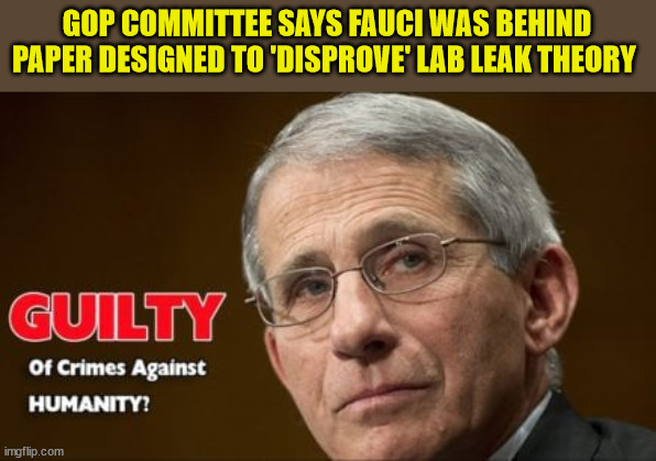 More and more evidence coming out... | GOP COMMITTEE SAYS FAUCI WAS BEHIND PAPER DESIGNED TO 'DISPROVE' LAB LEAK THEORY | image tagged in dr evil,dr fauci | made w/ Imgflip meme maker