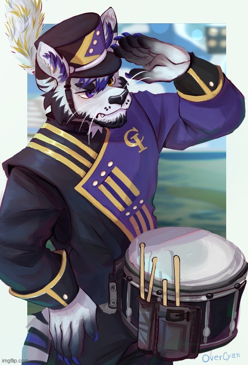 More furry marching band art bc marching band tryouts are tomorrow >_> (art is by quil_are_tired on reddit) | image tagged in furry,furry art,the furry fandom,marching band,band,art | made w/ Imgflip meme maker