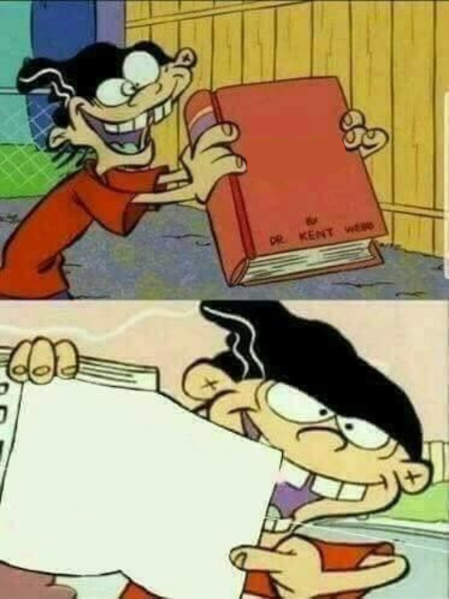 High Quality Double D book Blank Meme Template