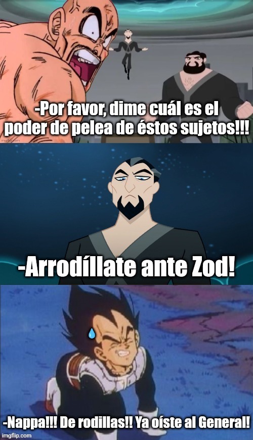 image tagged in arrodillate ante zod | made w/ Imgflip meme maker