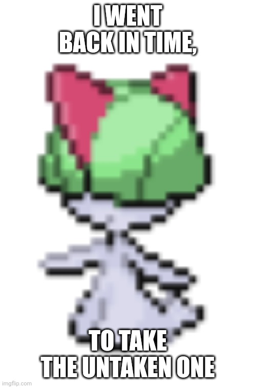 Baby Gardi | I WENT BACK IN TIME, TO TAKE THE UNTAKEN ONE | image tagged in baby gardi | made w/ Imgflip meme maker