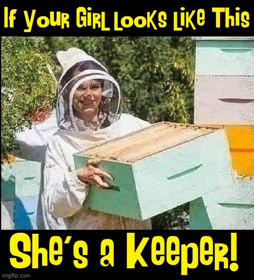 I call my Honey, "Candy," 'cause she makes me Peanut Brittle. | image tagged in vince vance,bees,beekeeper,memes,she's a keeper,honey | made w/ Imgflip meme maker
