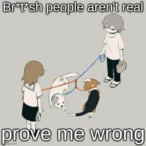 Avogado6 | Br*t*sh people aren't real; prove me wrong | image tagged in avogado6 | made w/ Imgflip meme maker