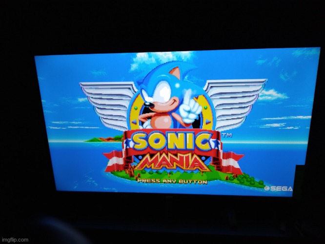 what the hell is wrong with my game | image tagged in sonic mania title screen | made w/ Imgflip meme maker