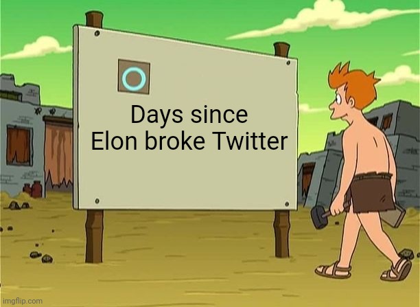 days since last accident | Days since Elon broke Twitter | image tagged in days since last accident | made w/ Imgflip meme maker