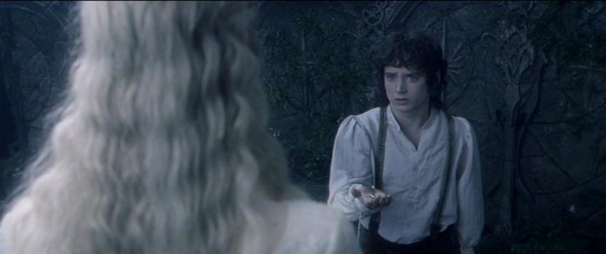 High Quality Frodo_offers_the_ring_to_galadriel Blank Meme Template