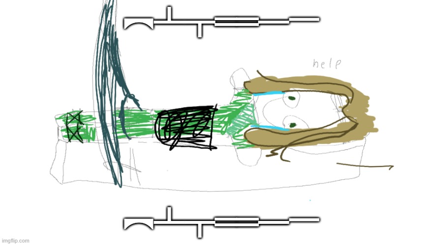 gun emoji | ︻┻┳══━一; ︻┻┳══━一 | image tagged in lloyd in the femr breaker badly drawn | made w/ Imgflip meme maker