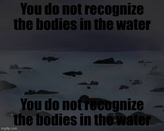 You do not recognize the bodies in the water | You do not recognize the bodies in the water; You do not recognize the bodies in the water | image tagged in scp | made w/ Imgflip meme maker