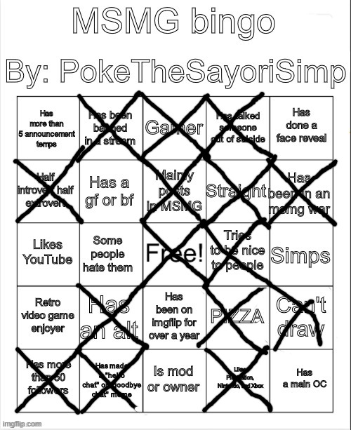 I'm bored | image tagged in msmg bingo by poke | made w/ Imgflip meme maker