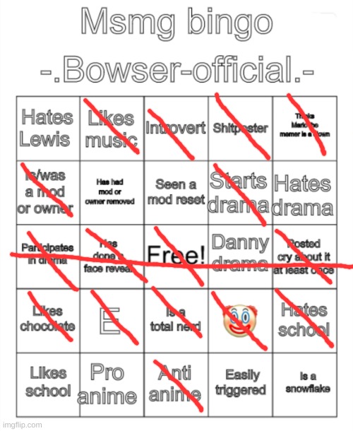 bored | image tagged in msmg bingo - bowser-official - version | made w/ Imgflip meme maker