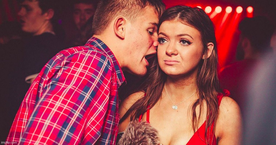 "You can tune a guitar, but you can't tuna fish. You can, however, auto-tune a fish" | image tagged in uncomfortable nightclub girl,club,dad joke,dad jokes | made w/ Imgflip meme maker