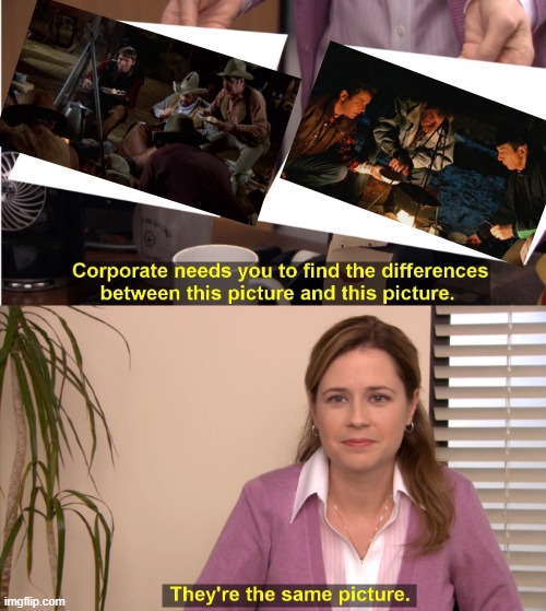 Beans, a Campfire and Farting | image tagged in memes,they're the same picture | made w/ Imgflip meme maker