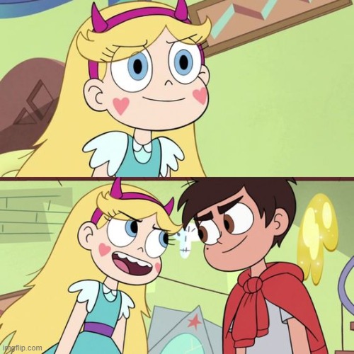 i want this to be a meme template | image tagged in star vs the forces of evil | made w/ Imgflip meme maker