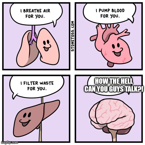 I BREATHE AIR FOR YOU. | HOW THE HELL CAN YOU GUYS TALK?! | image tagged in i breathe air for you | made w/ Imgflip meme maker