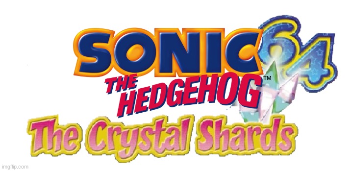 sonic 64 the crystal shards logo | image tagged in kirby 64 the crystal shards logo | made w/ Imgflip meme maker