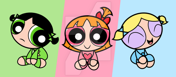 High Quality Baby Powerpuff Girls Blank Meme Template