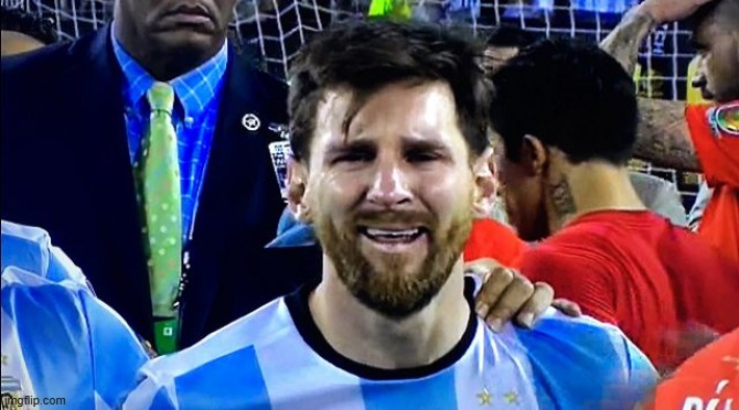 Messi Crying | image tagged in messi crying | made w/ Imgflip meme maker