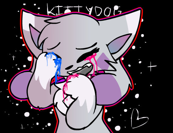 High Quality KittyDog Crying (Again) Blank Meme Template