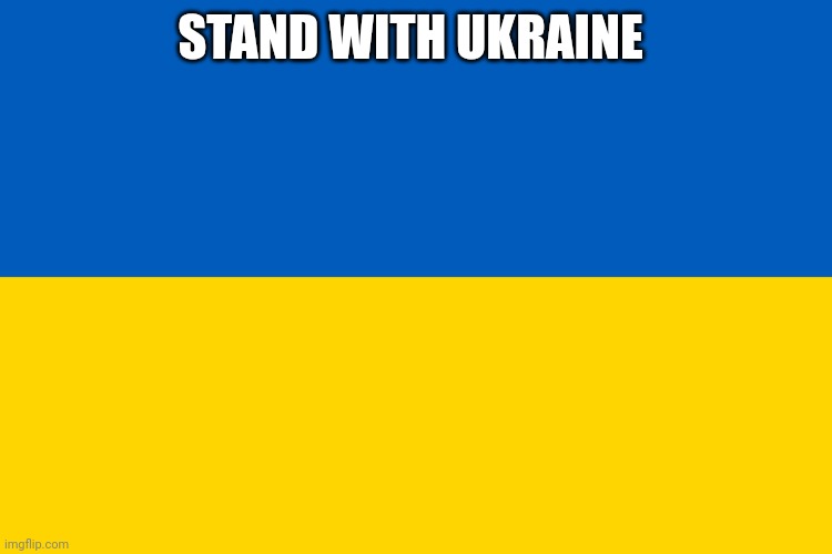 Stand with them | STAND WITH UKRAINE | image tagged in ukraine flag | made w/ Imgflip meme maker