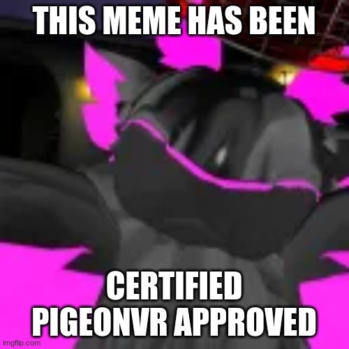 Me | THIS MEME HAS BEEN CERTIFIED PIGEONVR APPROVED | image tagged in me | made w/ Imgflip meme maker