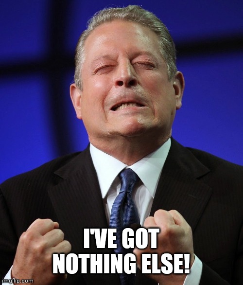Al gore | I'VE GOT NOTHING ELSE! | image tagged in al gore | made w/ Imgflip meme maker