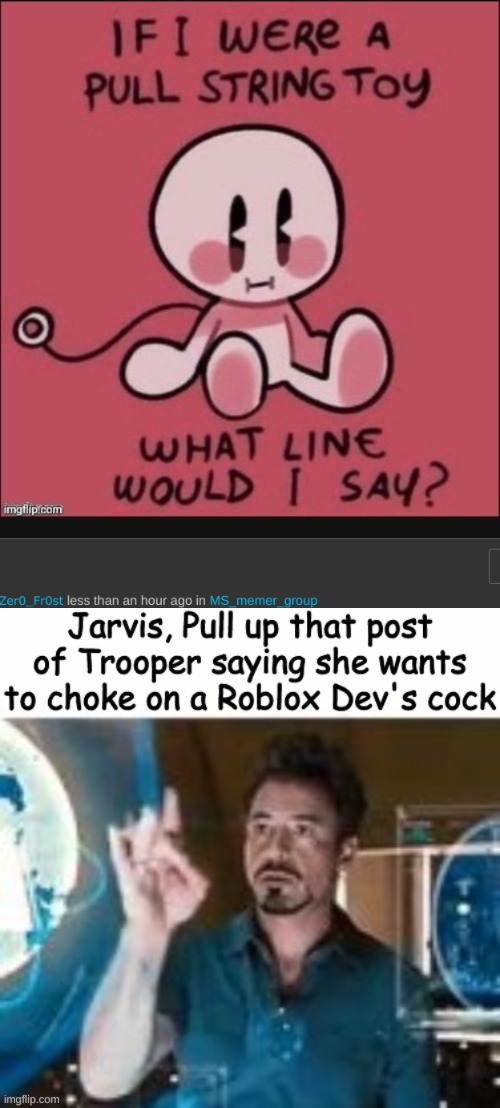 This isn't contributing to the trend look below the string toy | made w/ Imgflip meme maker
