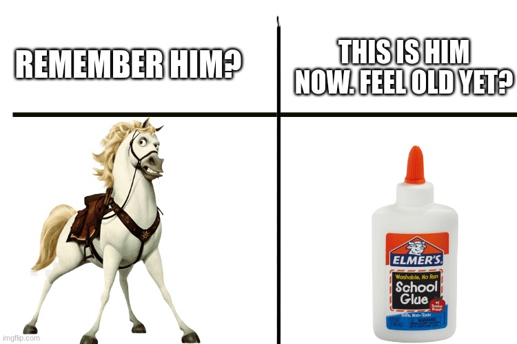 Durk Hoomer | THIS IS HIM NOW. FEEL OLD YET? REMEMBER HIM? | image tagged in dark humor,horse,glue,children,childhood,disney | made w/ Imgflip meme maker