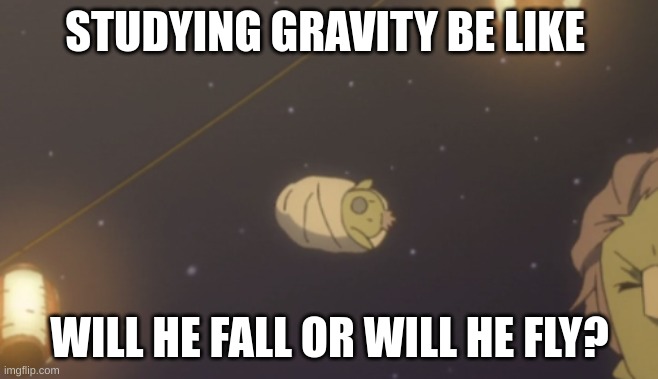 Studying gravity in the old days | STUDYING GRAVITY BE LIKE; WILL HE FALL OR WILL HE FLY? | image tagged in lol so funny,so true memes,funny memes,funny | made w/ Imgflip meme maker