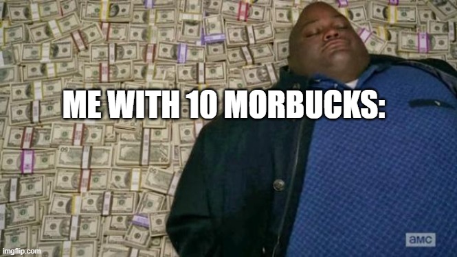 huell money | ME WITH 10 MORBUCKS: | image tagged in huell money | made w/ Imgflip meme maker
