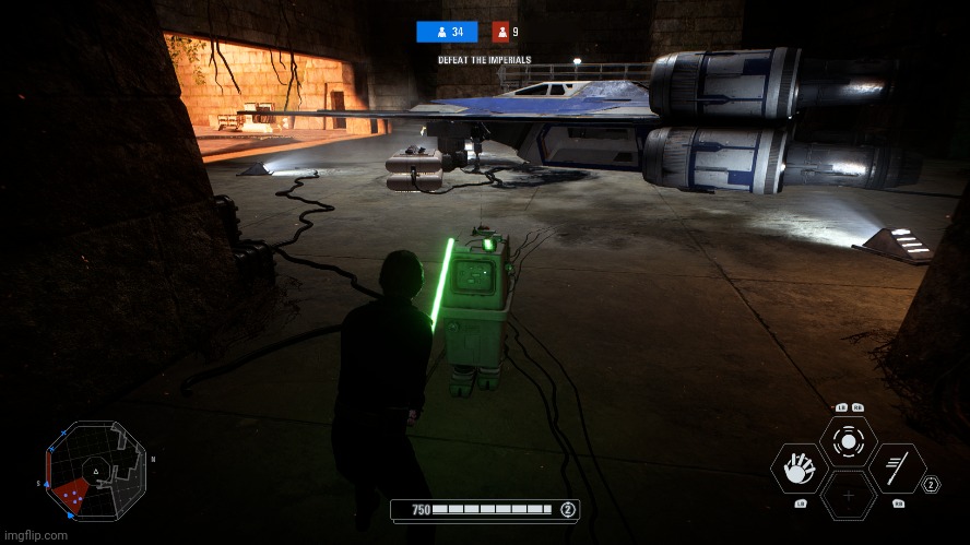 I saw a GONK droid :D | image tagged in star wars battlefront 2 | made w/ Imgflip meme maker