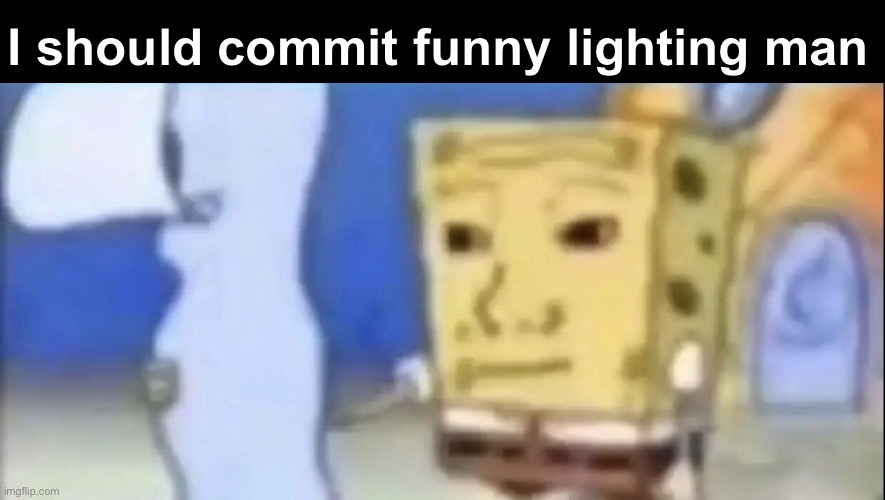 Bruh | I should commit funny lighting man | image tagged in bruh | made w/ Imgflip meme maker