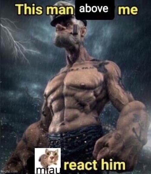 this man above me fish react him | image tagged in this man above me fish react him | made w/ Imgflip meme maker
