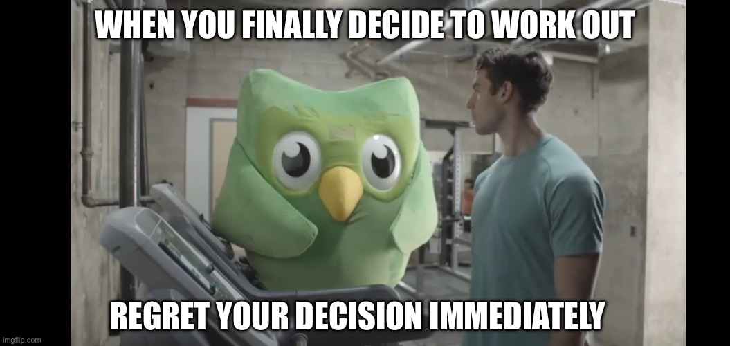 At the gym | WHEN YOU FINALLY DECIDE TO WORK OUT; REGRET YOUR DECISION IMMEDIATELY | image tagged in at the gym | made w/ Imgflip meme maker