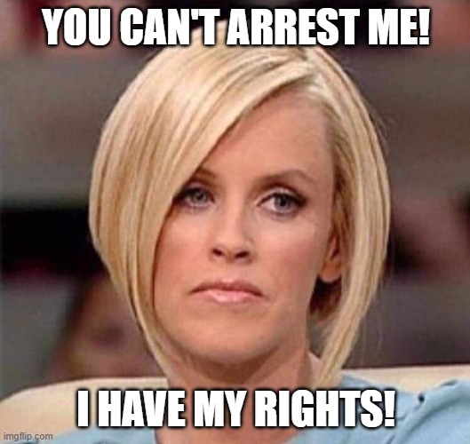 Karen, the manager will see you now | YOU CAN'T ARREST ME! I HAVE MY RIGHTS! | image tagged in karen the manager will see you now | made w/ Imgflip meme maker
