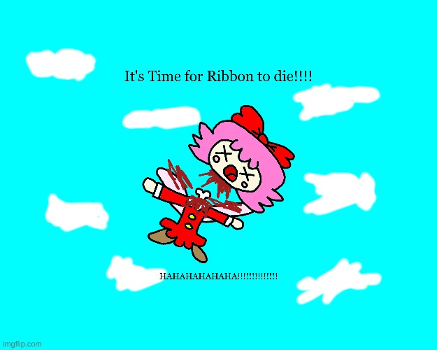 It's Time for Ribbon to die | image tagged in kirby,gore,blood,funny,cute,parody | made w/ Imgflip meme maker