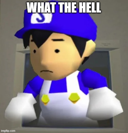 WHAT THE HELL | image tagged in unsettled smg4 | made w/ Imgflip meme maker