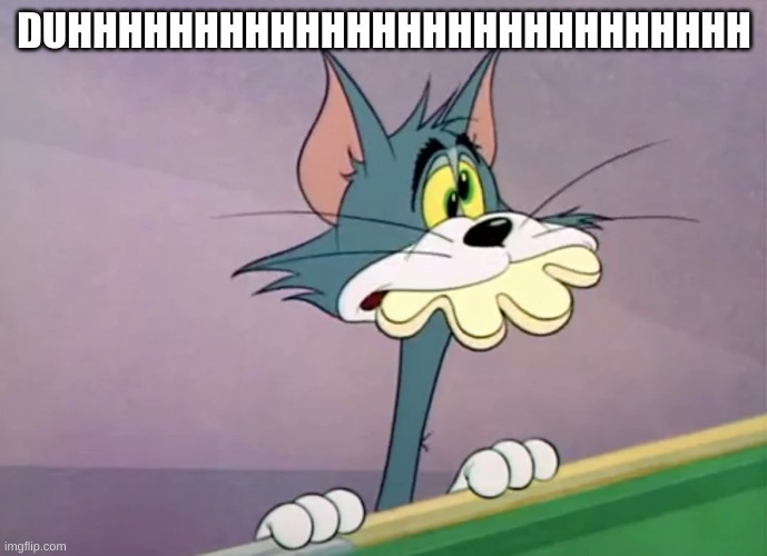 tom says duhhhhhhhhhhh | DUHHHHHHHHHHHHHHHHHHHHHHHHHHH | image tagged in tom and jerry | made w/ Imgflip meme maker