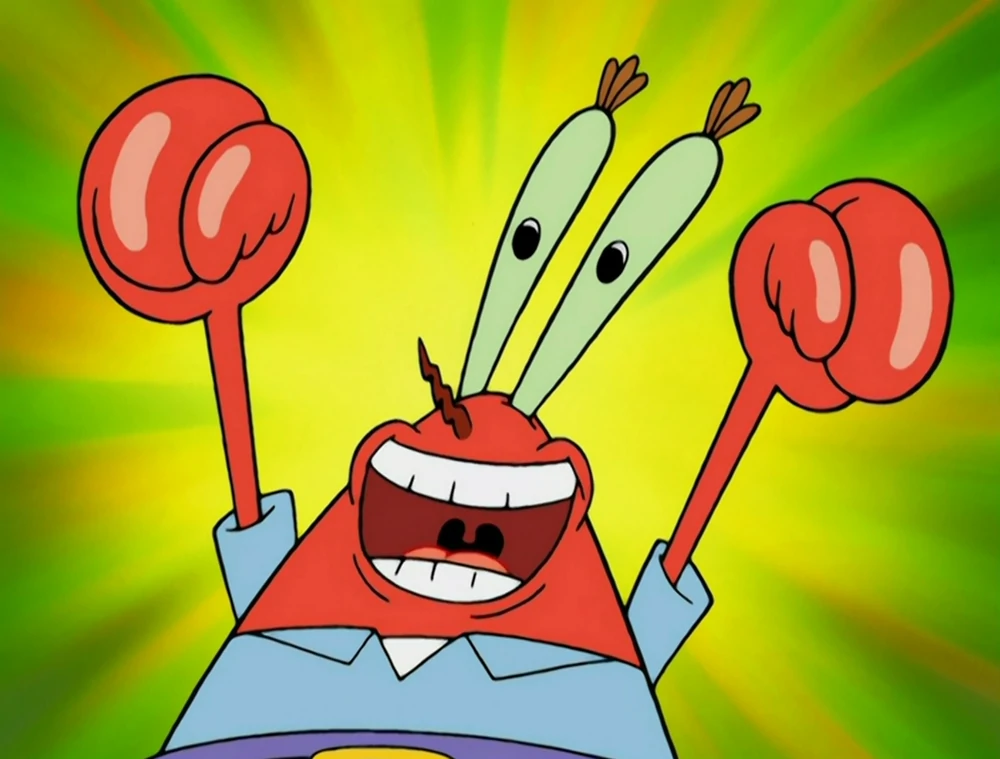 High Quality Let's Party! Mr Krabs Blank Meme Template