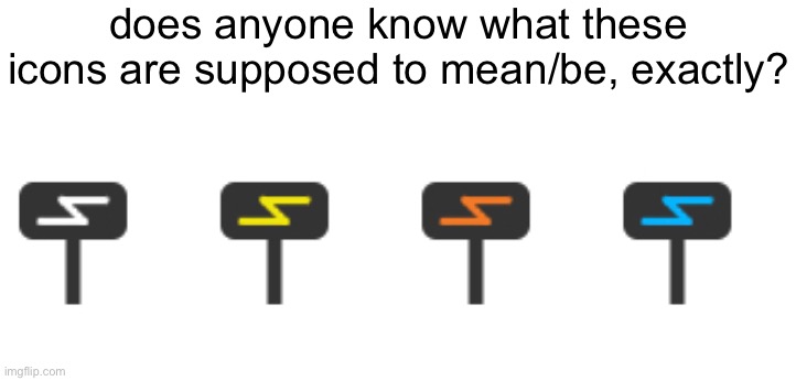 sign with horizontally flipped letter z on it? | does anyone know what these icons are supposed to mean/be, exactly? | image tagged in imgflip,icons,help,idk | made w/ Imgflip meme maker