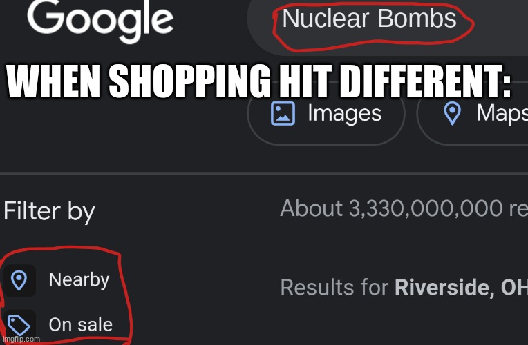 When shopping hit different | WHEN SHOPPING HIT DIFFERENT: | image tagged in nuclear bomb,shopping | made w/ Imgflip meme maker