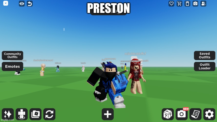 Zero the robloxian | PRESTON | image tagged in zero the robloxian | made w/ Imgflip meme maker