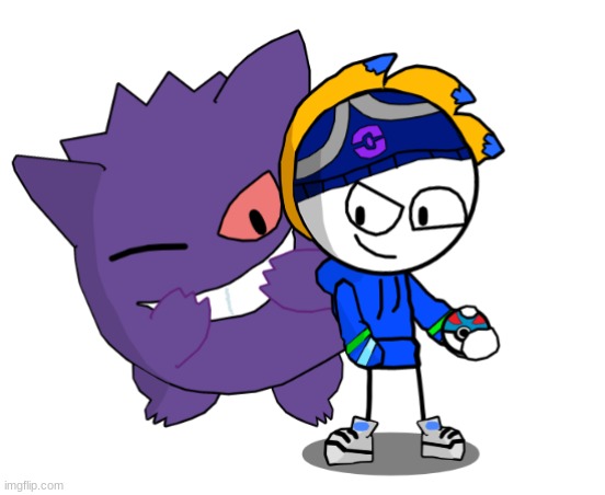  Sketchy and his gengar (wrist still stings btw) | image tagged in pokemon | made w/ Imgflip meme maker