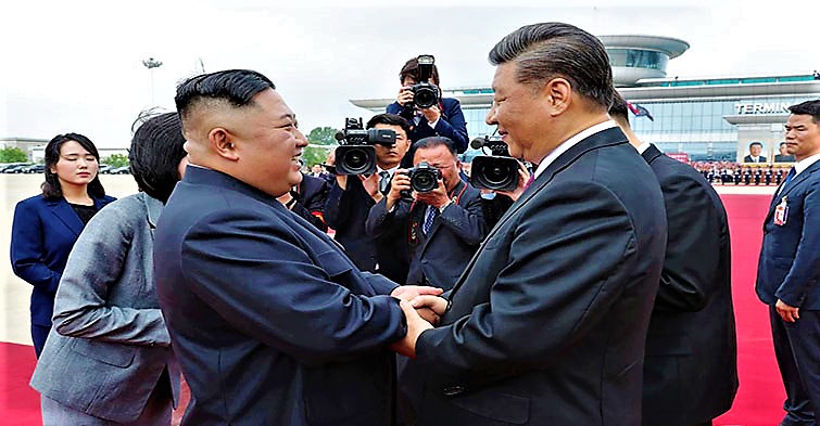 High Quality Kim Jong-Un and Xi Jinping Blank Meme Template
