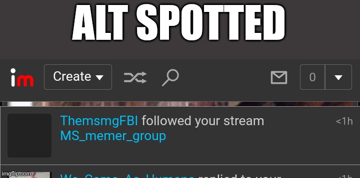 ALT SPOTTED | made w/ Imgflip meme maker