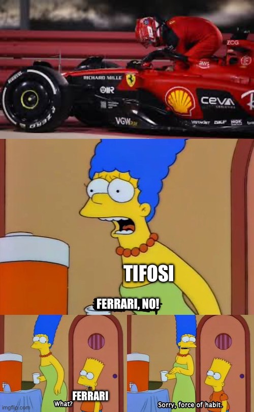 Simpsons bart no | TIFOSI; FERRARI, NO! FERRARI | image tagged in simpsons bart no,f1 | made w/ Imgflip meme maker