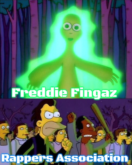 Mr Burns Alien Simpsons | Freddie Fingaz; Rappers Association | image tagged in mr burns alien simpsons,slavic,freddie fingaz | made w/ Imgflip meme maker