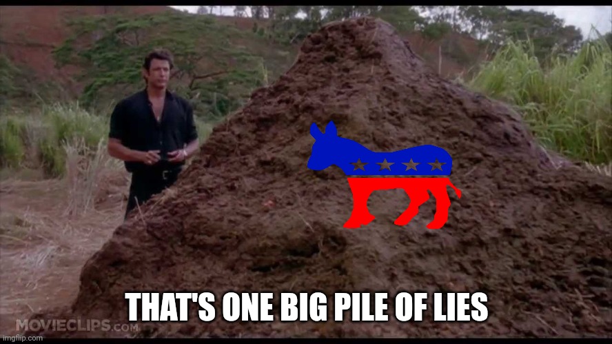 That is one big pile of shit | THAT'S ONE BIG PILE OF LIES | image tagged in that is one big pile of shit | made w/ Imgflip meme maker