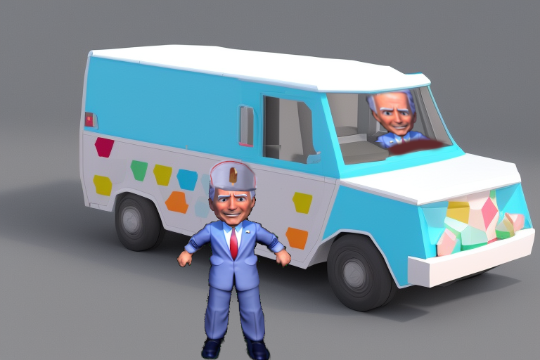Biden Continues to Sell Ice Cream on the Campaign Trail Blank Meme Template