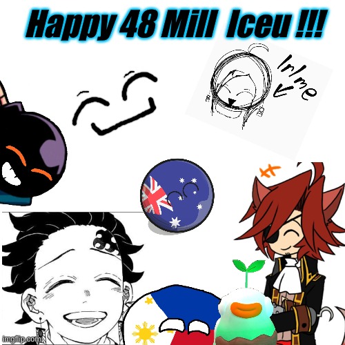 Happy 48 MILL Point's Iceu !!! | Happy 48 Mill  Iceu !!! | image tagged in iceu,imgflip points,party | made w/ Imgflip meme maker