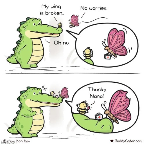 Broken wing | image tagged in wholesome,comics/cartoons | made w/ Imgflip meme maker